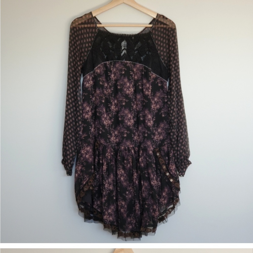 Free People Elsie Midnight Garden Floral Boho
Dress-EUC-SzXS -Peasant-Gypsy Vibe - Picture 5 of 10